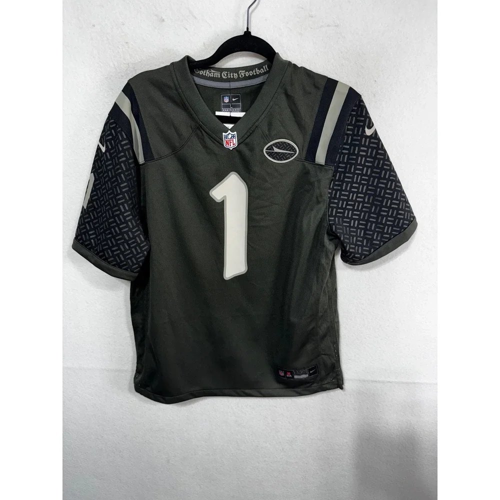 Nike Kids L 14/16 Green Football Jersey Sauce Gardner Gotham City Football